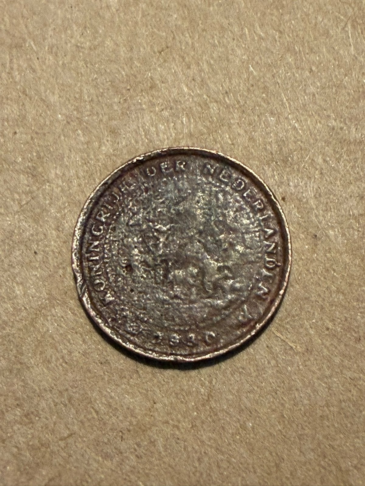 Zeldzame Halve Cent uit 1820 - Koninkrijk der Nederlanden, Ophalen of Verzenden, Koning Willem I, Overige waardes, Losse munt