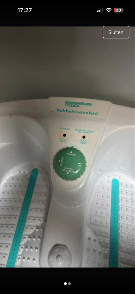 Inventum Bubbelvoetenbad - Ontspanning voor uw voeten, Ophalen of Verzenden, Gebruikt, Hand- en Voetverzorging