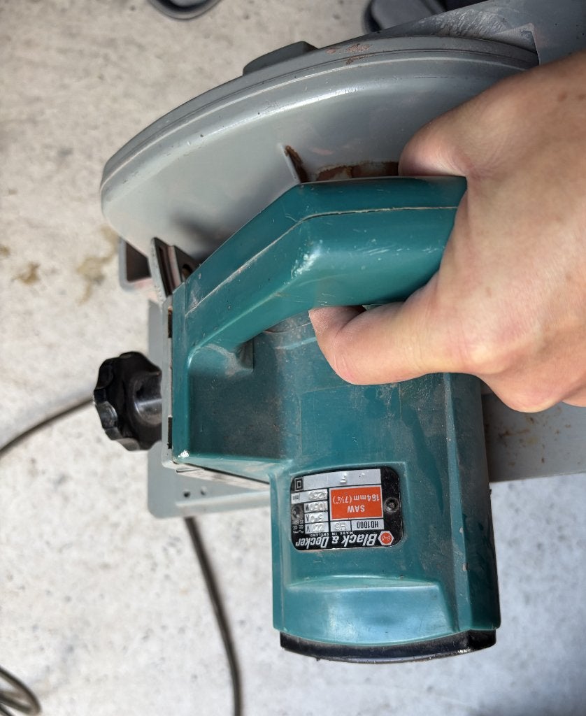 Black & Decker HD1000 (Type H6) handcirkelzaag., Gebruikt, Cirkelzaag, Ophalen of Verzenden, 30 tot 70 mm