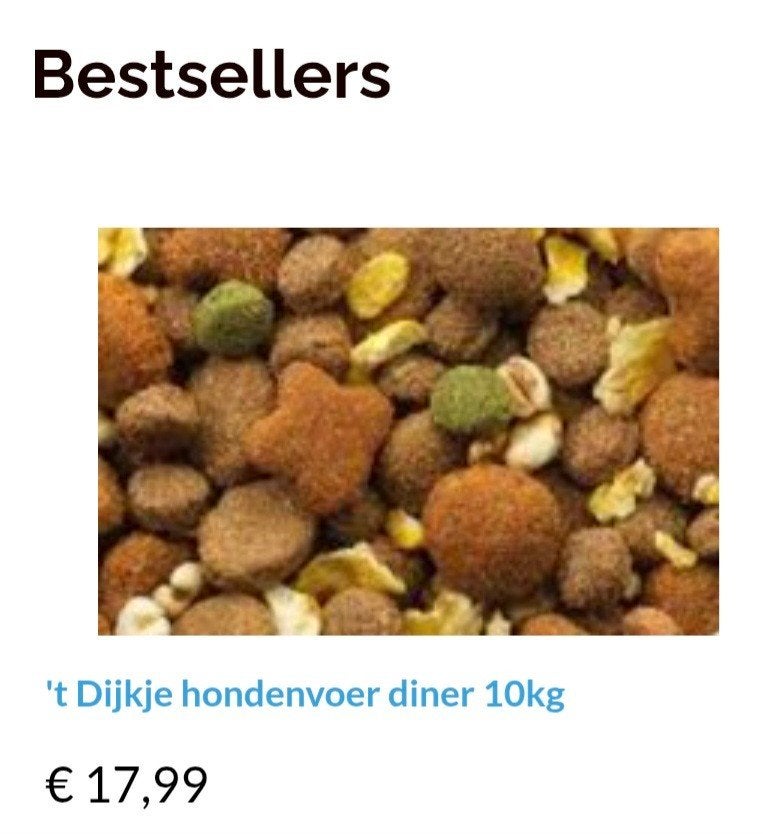 hondenvoer 't Dijkje, Ophalen of Verzenden, Hond