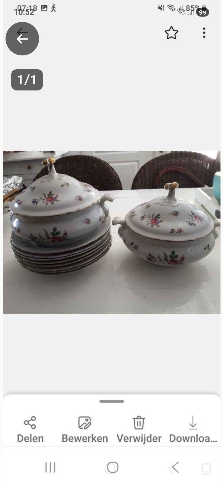 Vintage Bavaria Servies - Bloemenpatroon, Gebruikt, Overige merken, Klassiek, Ophalen of Verzenden