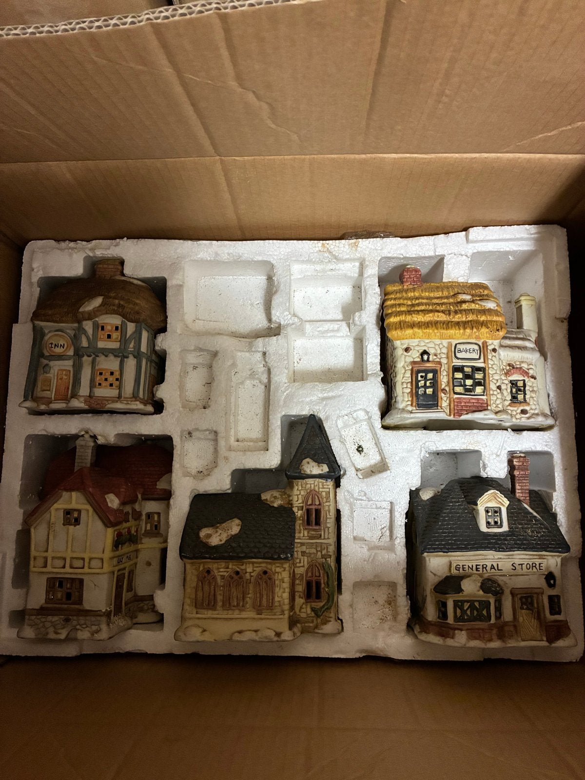 5 kersthuisjes voor kerstdorp te maken, Ophalen of Verzenden