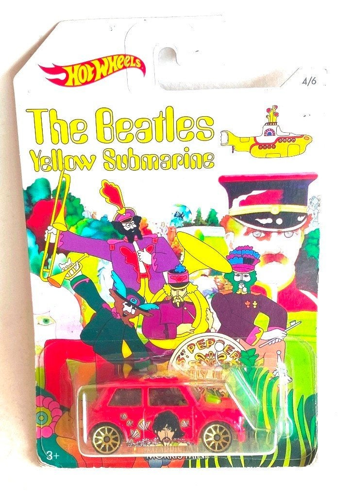 Mini Hot Wheels The Beatles Yellow Submarine long card 4/6., Hobby en Vrije tijd, Modelauto's | Overige schalen, Ophalen of Verzenden