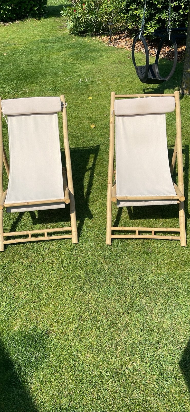 Bamboe ligstoel., Ophalen, Zo goed als nieuw, Rotan, Inklapbaar