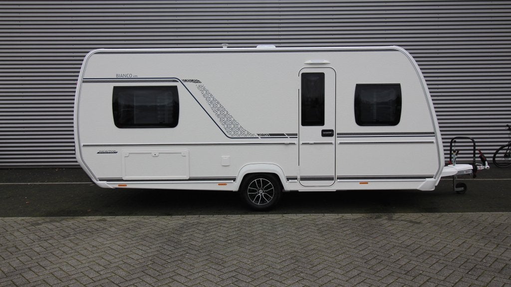 Fendt Bianco Selection 495 SG ACTIEPRIJS, Caravans en Kamperen, Standaardzit, Bedrijf, Schokbreker, Overige typen