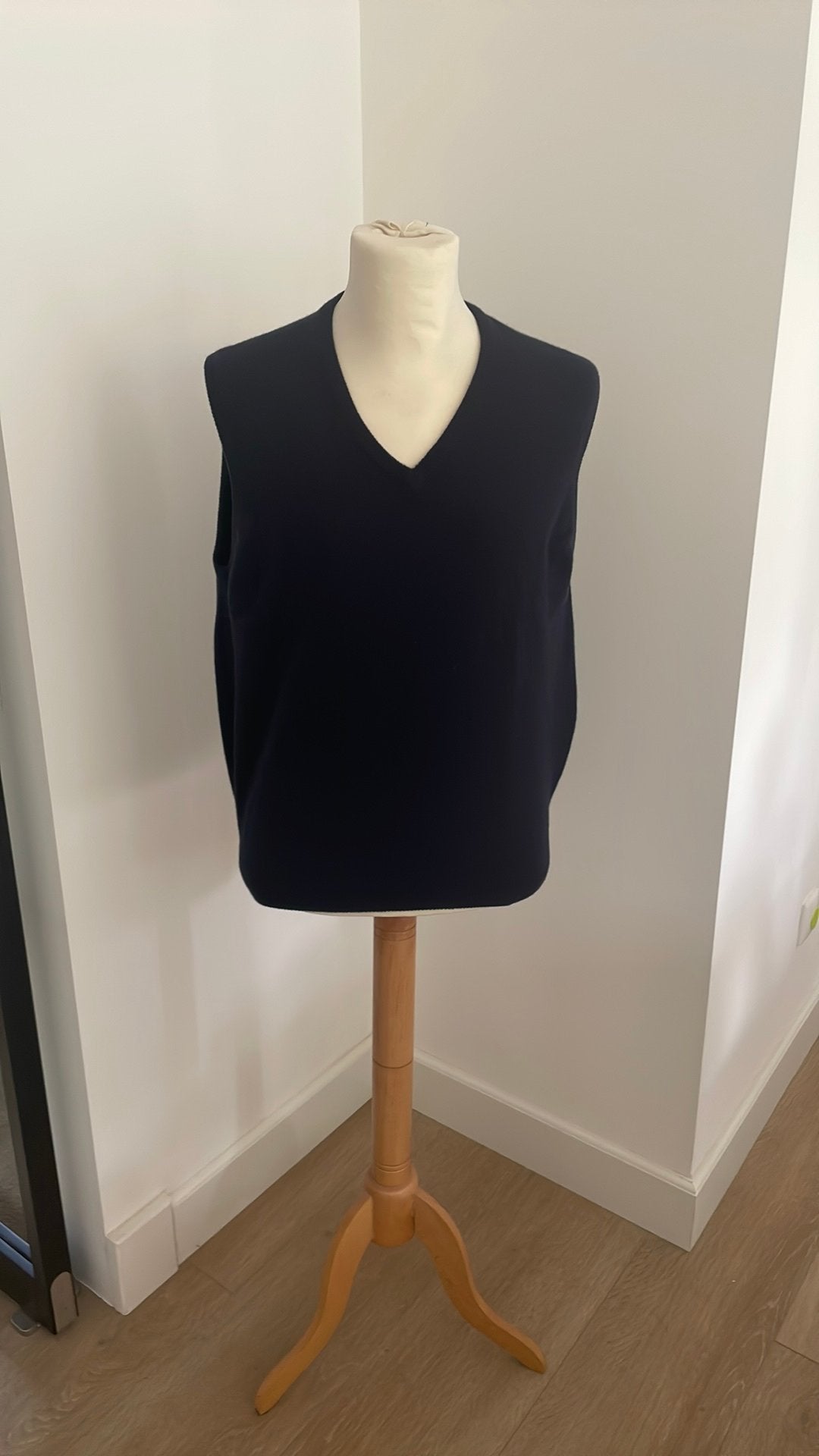 Wollen spencer van William Lockie mt M, Verzenden, Maat 48/50 (M), Blauw