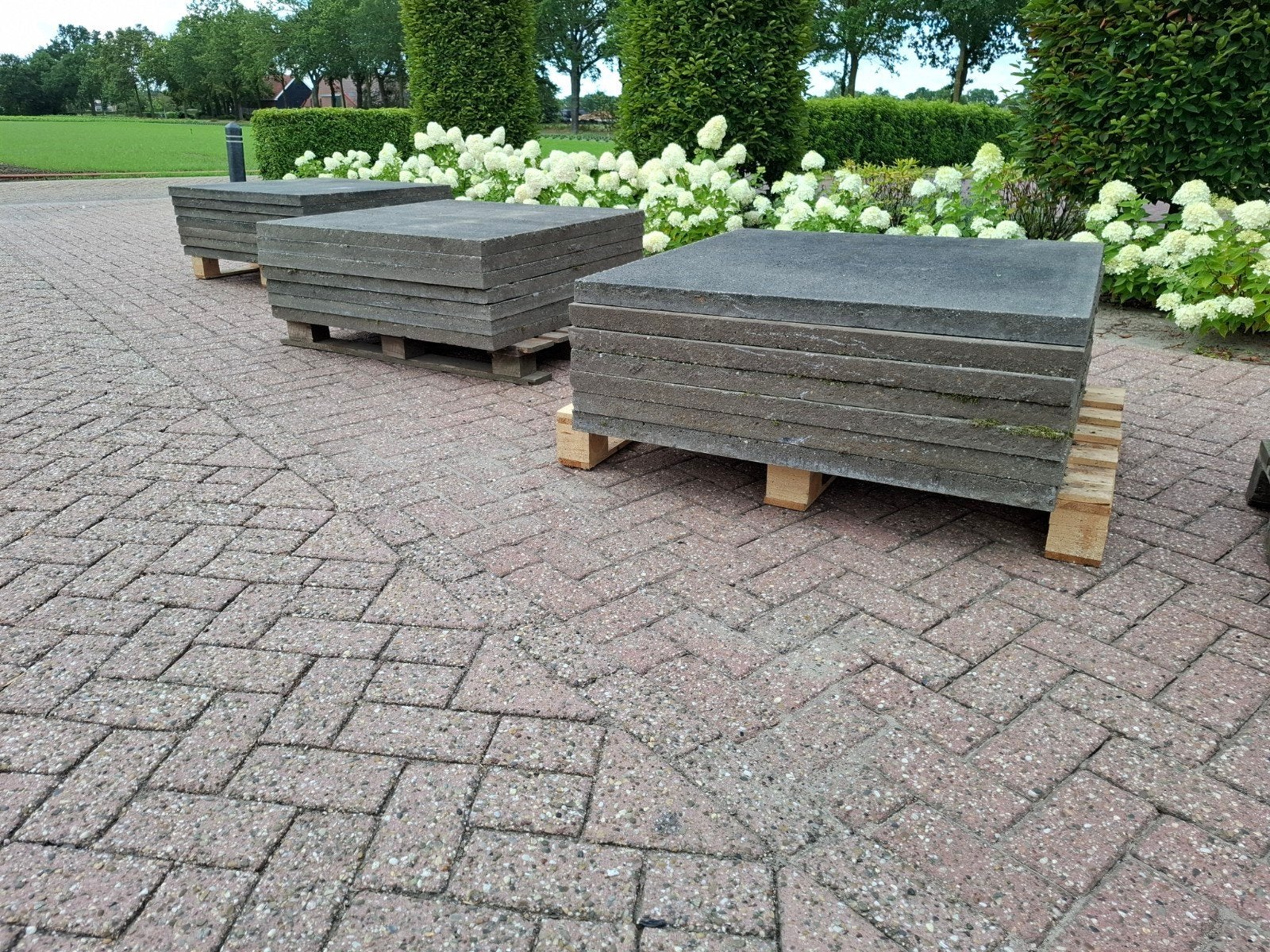 27m² Oud Hollandse schellevis tegels 100x100, Ophalen, Gebruikt, 10 m² of meer, Beton