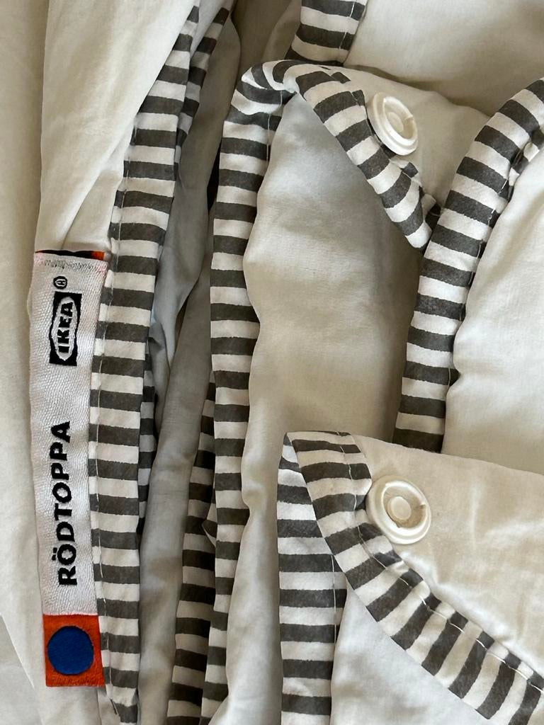 IKEA RÖDTOPPA Dekbedovertrek, Ophalen, Wit, Dekbedovertrek, Tweepersoons