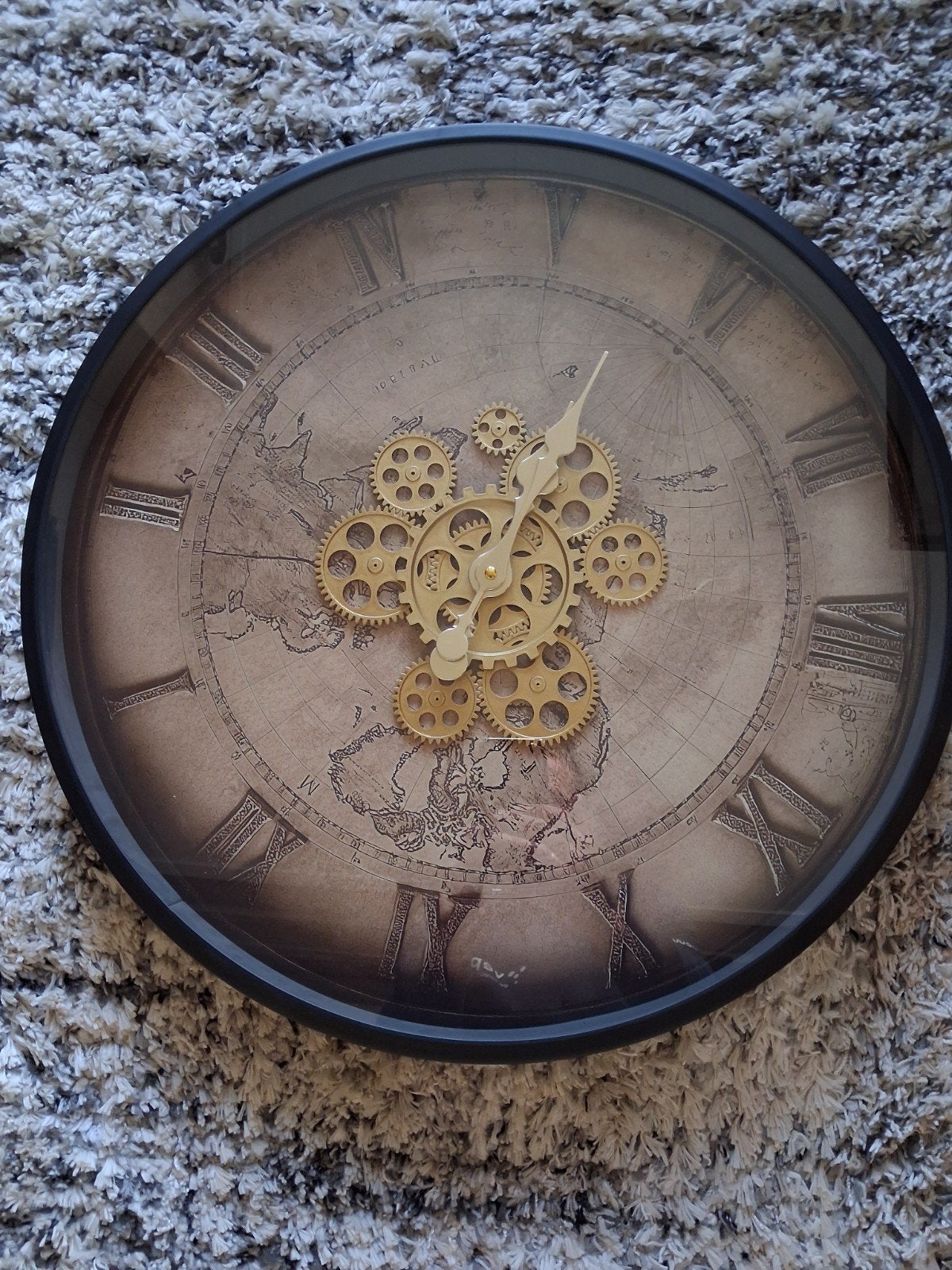 Mooie wandklok in zeer nette staat, Wandklok, Zichtbaar uurwerk, Vintage, Analoog