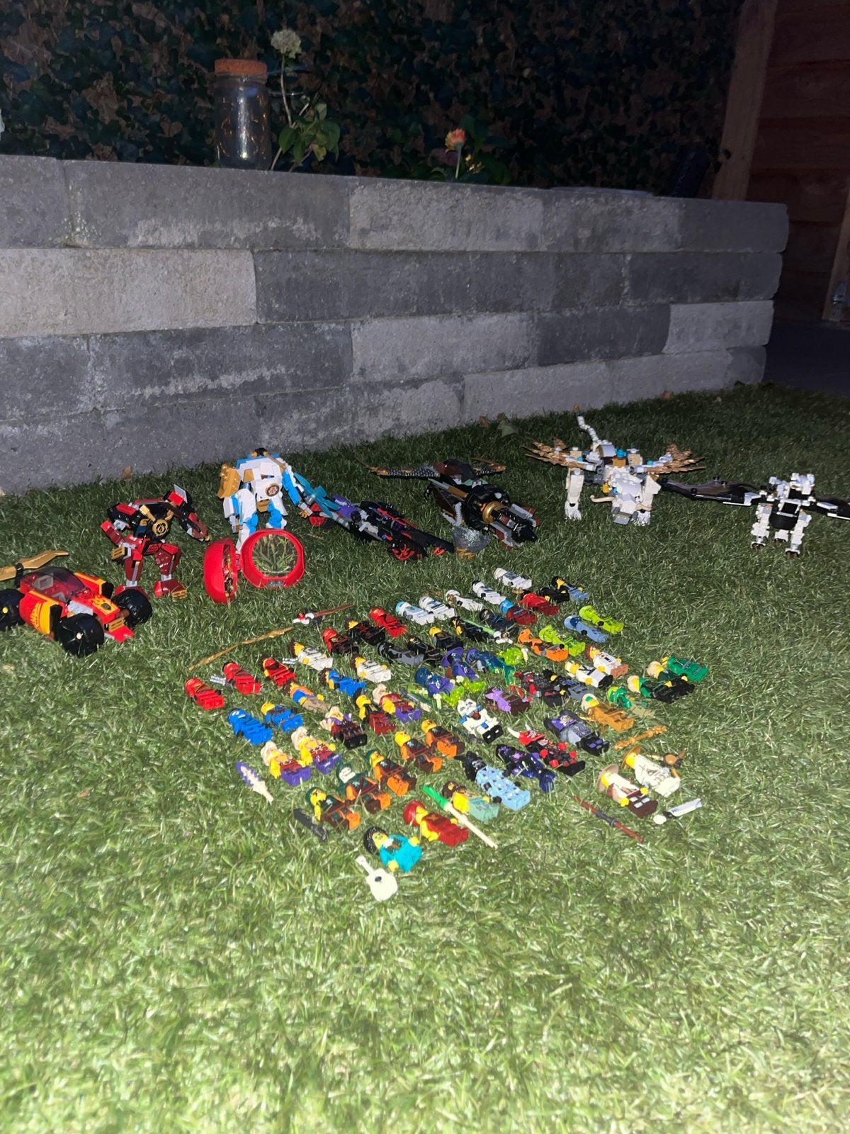Grote partij LEGO Ninjago o.a. Boulder Blaster & Minifigs, Verzenden, Gebruikt, Overige merken