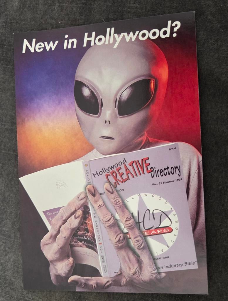 New in Hollywood? Alien met telefoonboek, Verzenden, 1980 tot heden, Ongelopen, Overige thema's