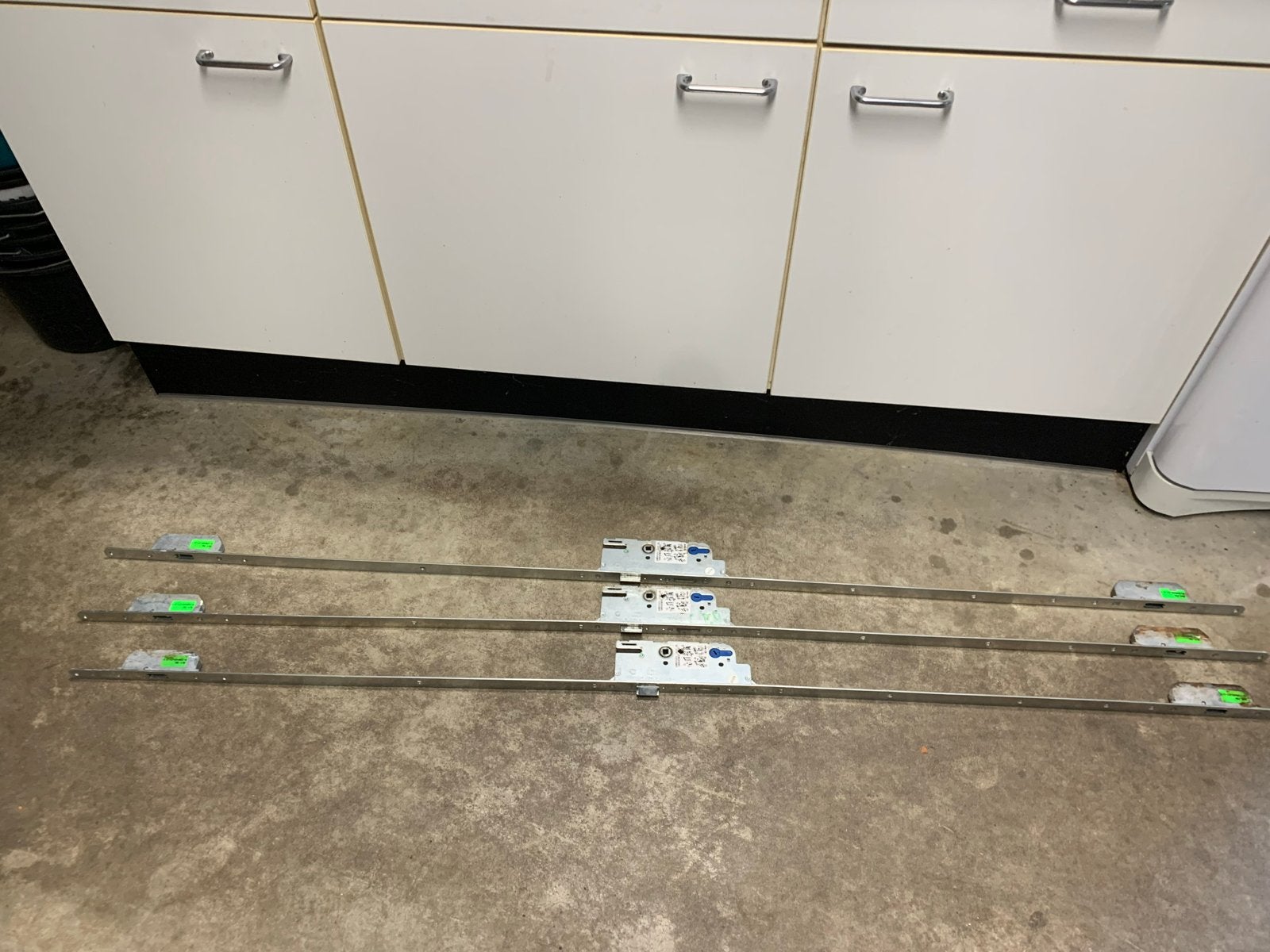 Driepunt slot kruk bediening, Ophalen of Verzenden, Gebruikt, IJzer, Slot