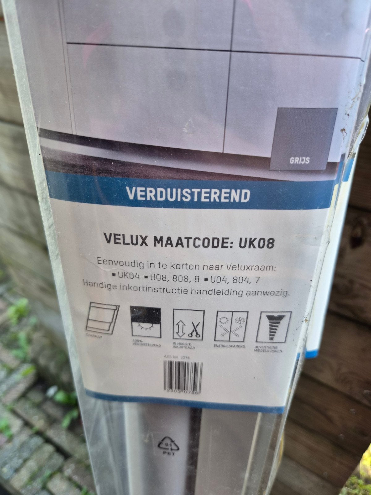 Velux Maatcode UK08 Verduisterend Dakraam Rolgordijn Grijs, 100 tot 150 cm, Nieuw, Ophalen of Verzenden, Grijs