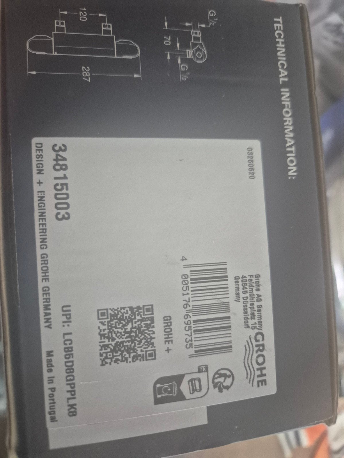 Grohe 1000 Douchethermostaat 12 cm Nieuw, Ophalen of Verzenden, Nieuw, Douche