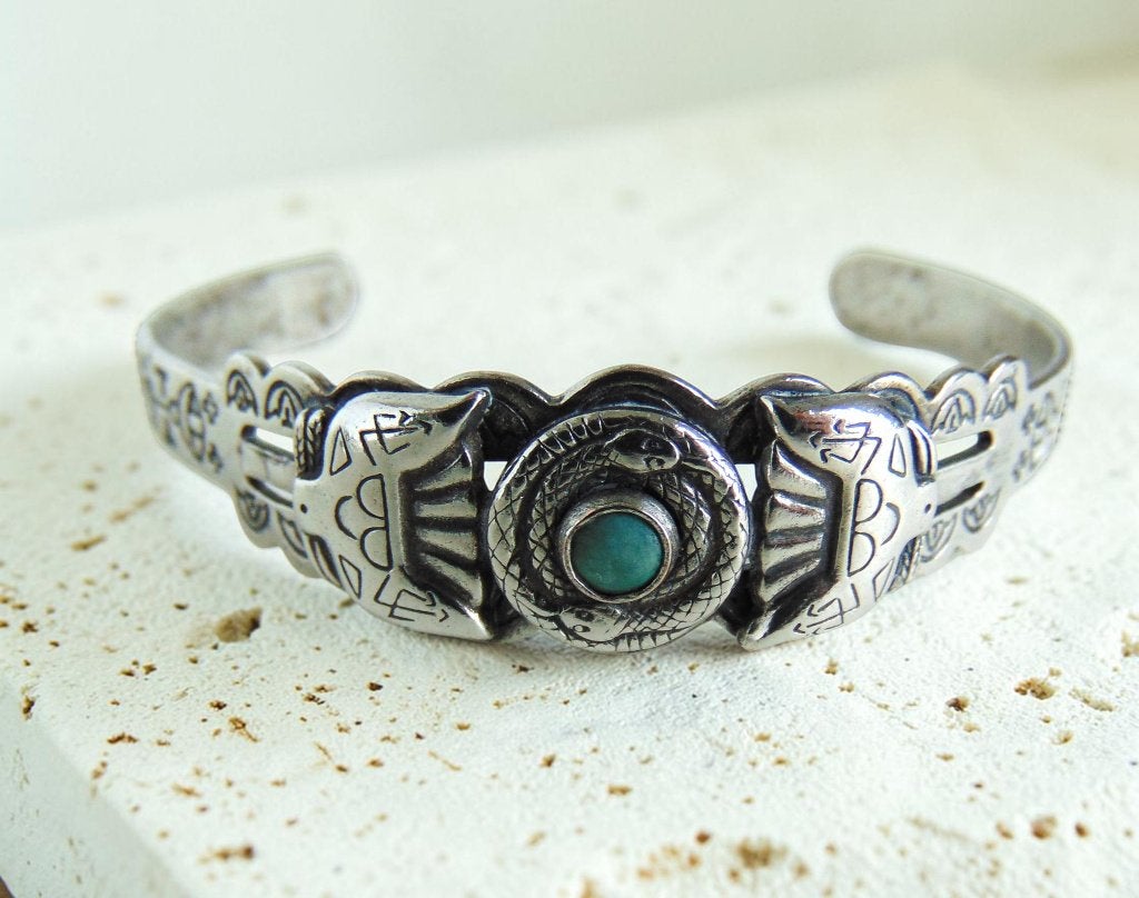 1940’s Navajo Harvey Era SLANG en thunderbird armband!
