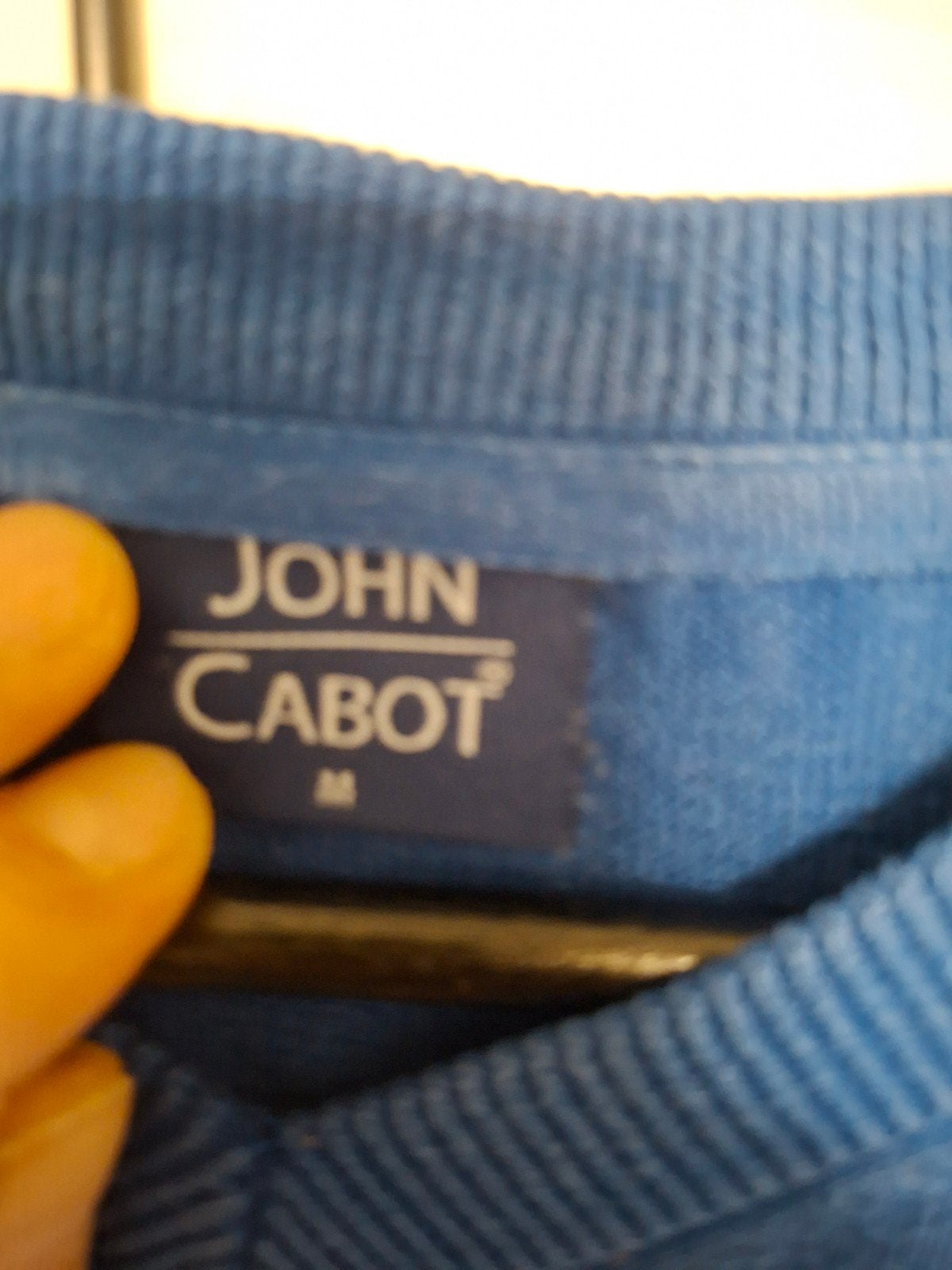 John Cabot Trui Maat M - Blauw V-hals, Ophalen of Verzenden, John Cabot, Gedragen, Maat 48/50 (M)