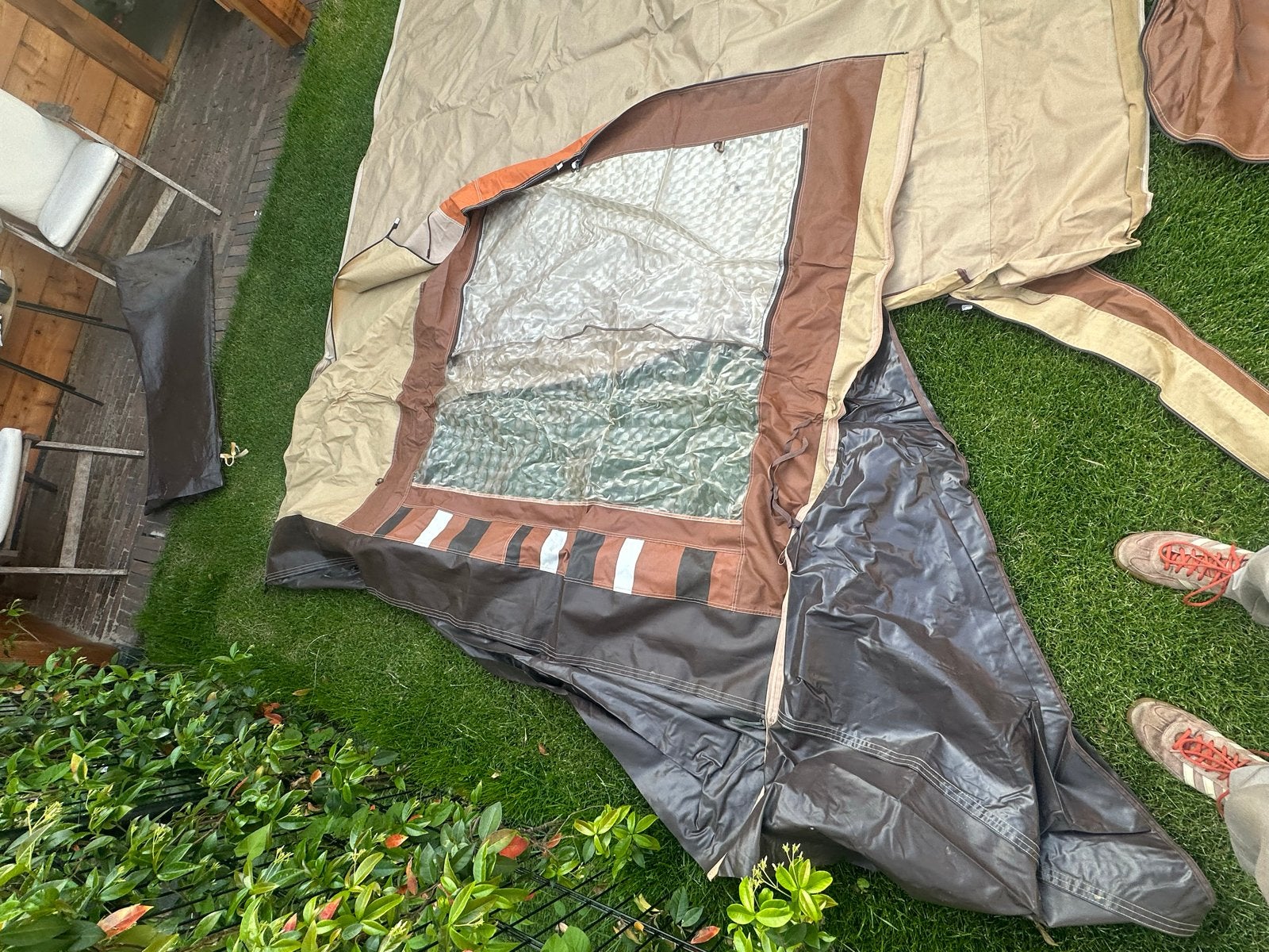Retro voortent voor caravan, Ophalen, Gebruikt, Meer dan 6