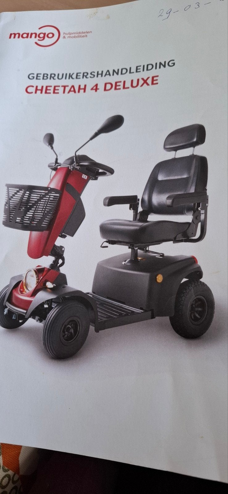 Te koop  Cheetah 4 de Luxe scootmobiel., Diversen, Ophalen, Zo goed als nieuw