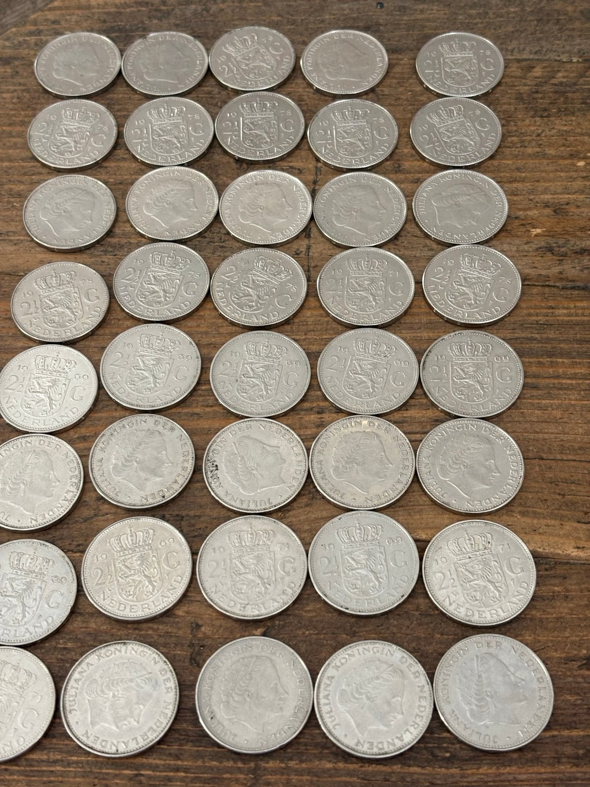 40 Rijksdaalders Koningin Juliana -geen zilver, div.jaartal., Ophalen of Verzenden, Koningin Juliana, 2½ gulden, Setje