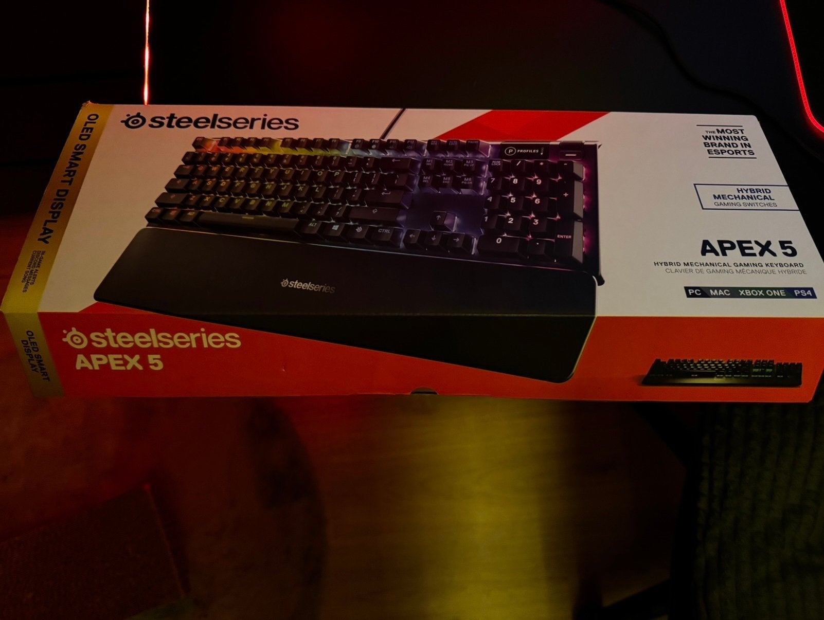 SteelSeries Apex 5 Gaming Toetsenbord - Hybride Mechanisch, Computers en Software, Toetsenborden, Ophalen of Verzenden, Zo goed als nieuw