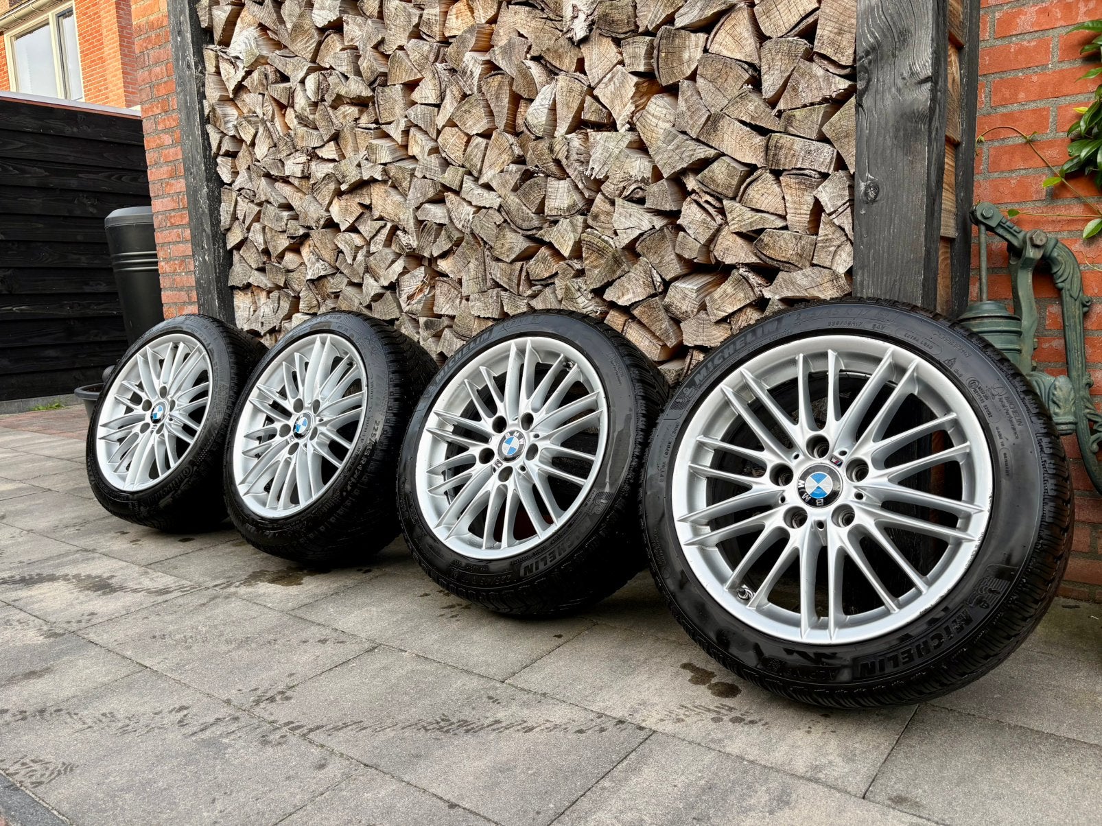 BMW Style 460 M breedset 17 inch + winterbanden – 5x120, Auto-onderdelen, Banden en Velgen, Ophalen, Gebruikt, Banden en Velgen