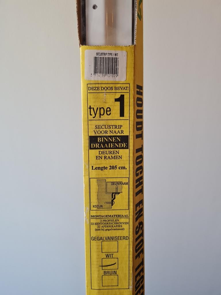 Secustrip anti-inbraakstrip type 1 binnendraaiend wit 205 cm, Ophalen, Nieuw