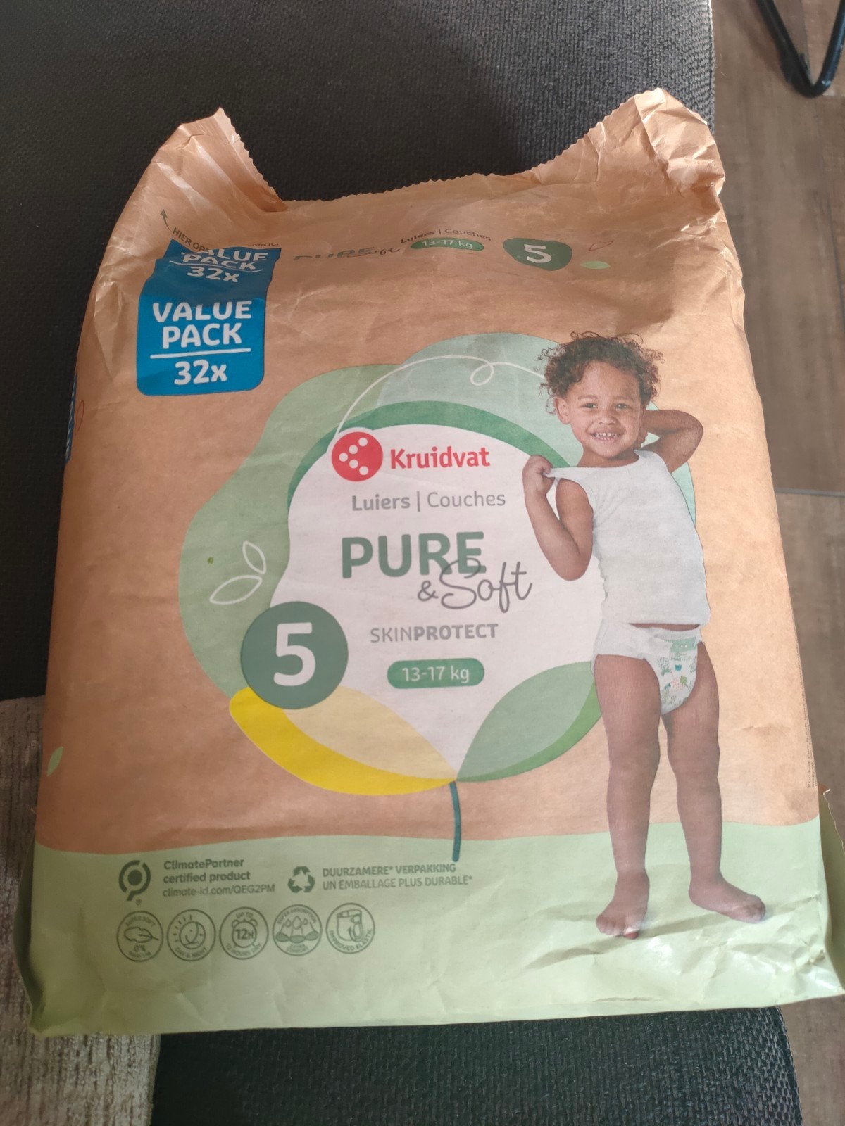 Kruidvat Pure & Soft Luiers Maat 5 (13-17 kg), Ophalen of Verzenden, Nieuw