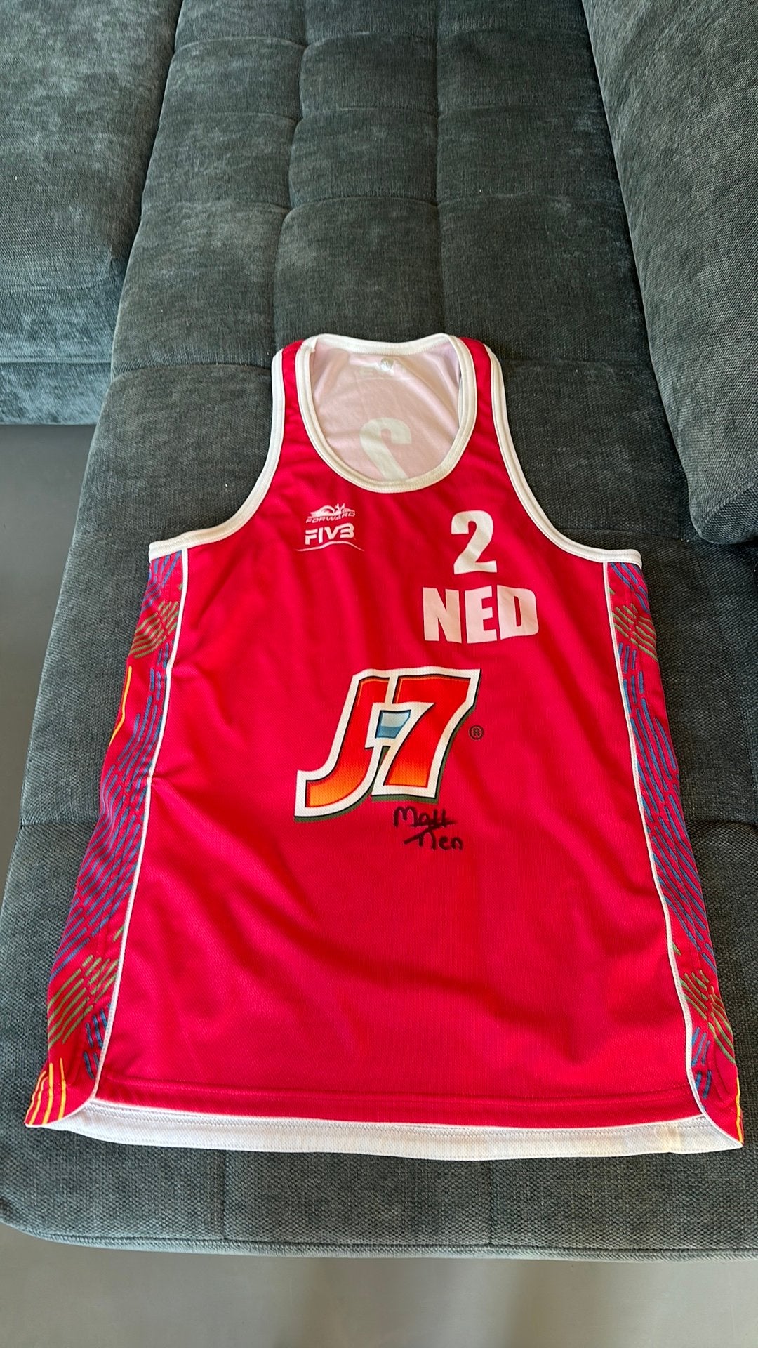 Gesigneerd shirt Robert Meeuwsen, Ophalen, Zo goed als nieuw, Kleding