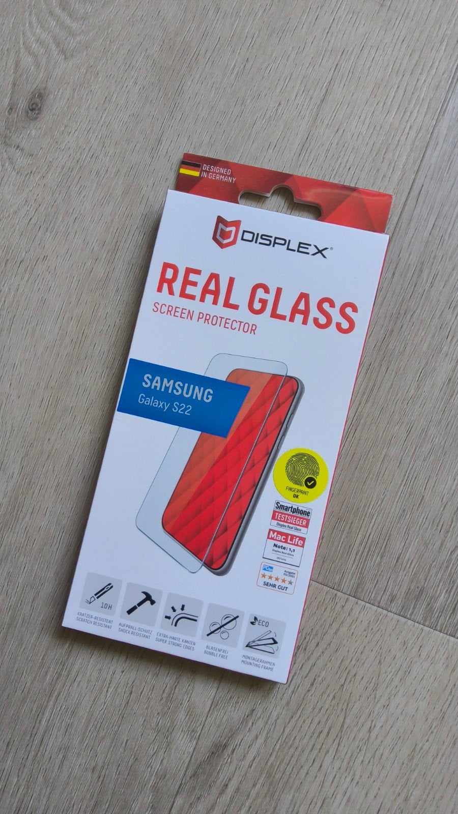 Displex screenprotector Real Glass voor Galaxy S22 - NIEUW, Ophalen of Verzenden, Nieuw
