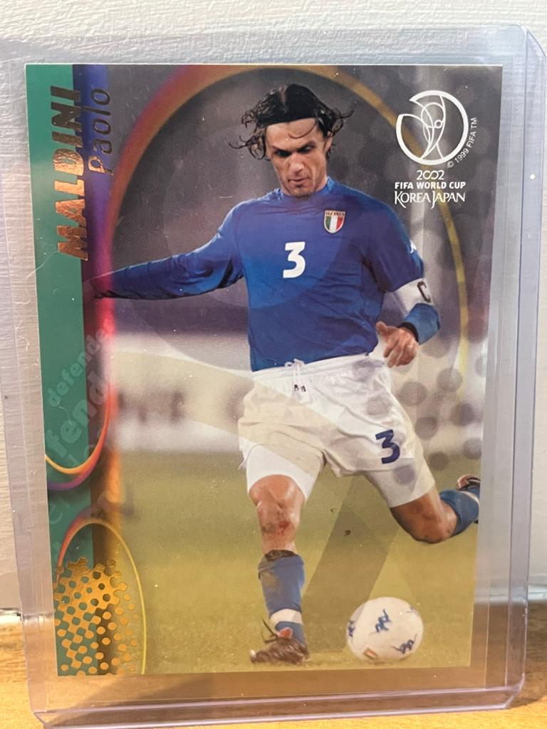 Paolo Maldini Spelerskaart 2002 FIFA World Cup, Ophalen of Verzenden, Zo goed als nieuw