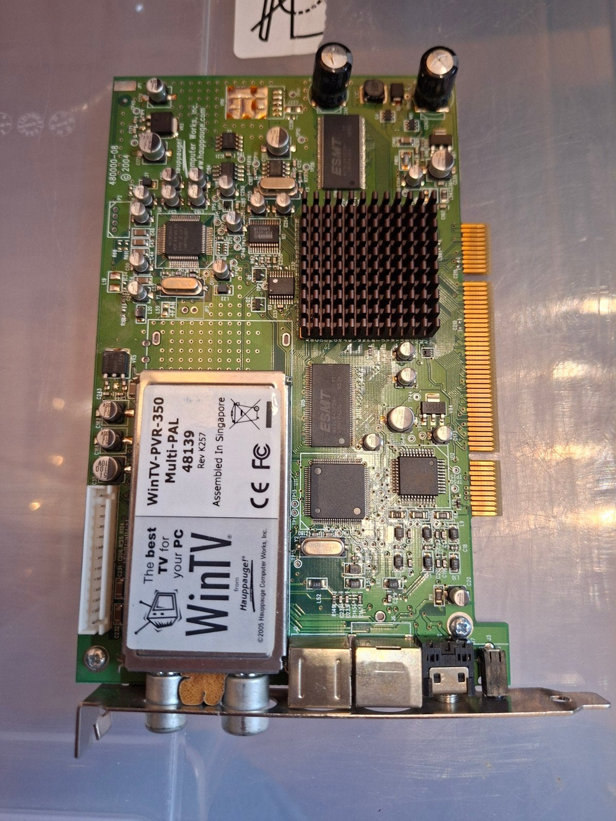 Hauppauge WinTV-PVR-350 Multi-PAL TV-kaart PCI, Computers en Software, Vintage Computers, Ophalen of Verzenden