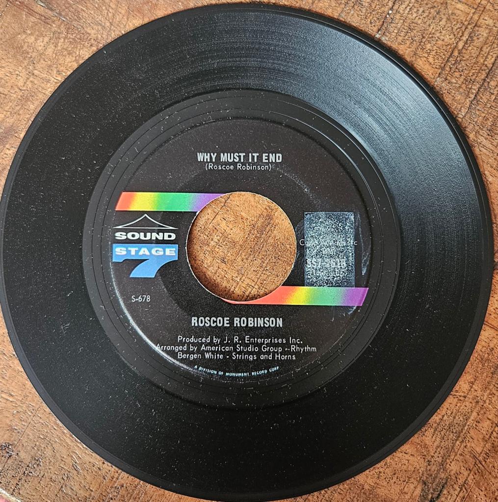 Roscoe Robinson  - why must it end ( 7-inch vinyl singel), Ophalen of Verzenden, Gebruikt