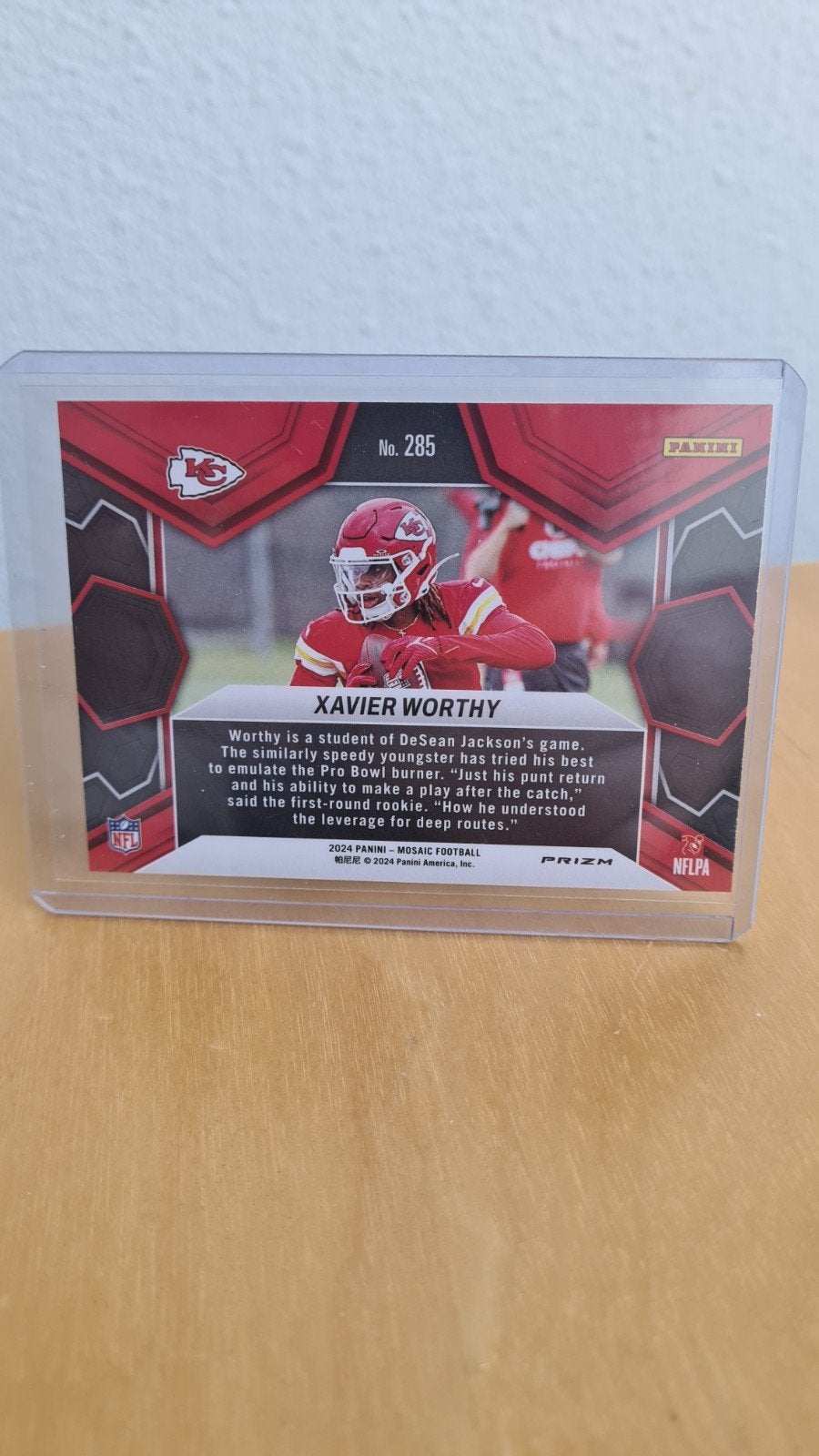 Panini Mosaic 2024 - Xavier Worthy #285 Blue Reactive Rookie, Ophalen of Verzenden, Zo goed als nieuw, Losse kaart, Foil