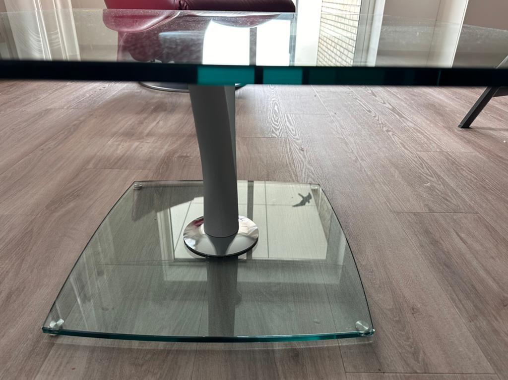 Glazen bijzettafel van Rolf Benz, Ophalen, 50 tot 100 cm, Rond, Zo goed als nieuw