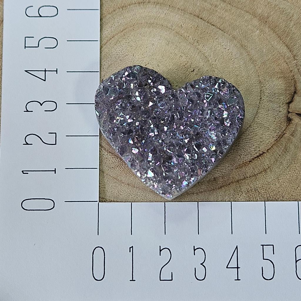 Edelsteen, Amethist hart ruw NR16, cadeau, verzamelen, D, Nieuw, Ophalen of Verzenden, D