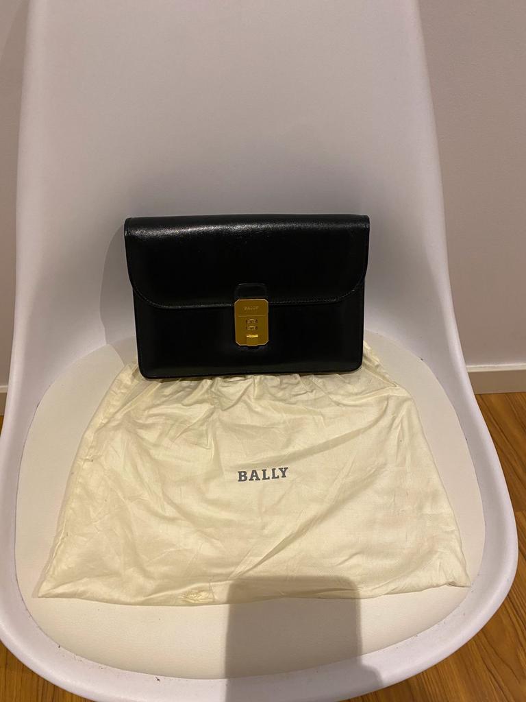 Bally zwarte leren tas bag handbag clutch crossbody bucket, Sieraden, Tassen en Uiterlijk, Tassen | Damestassen, Ophalen of Verzenden