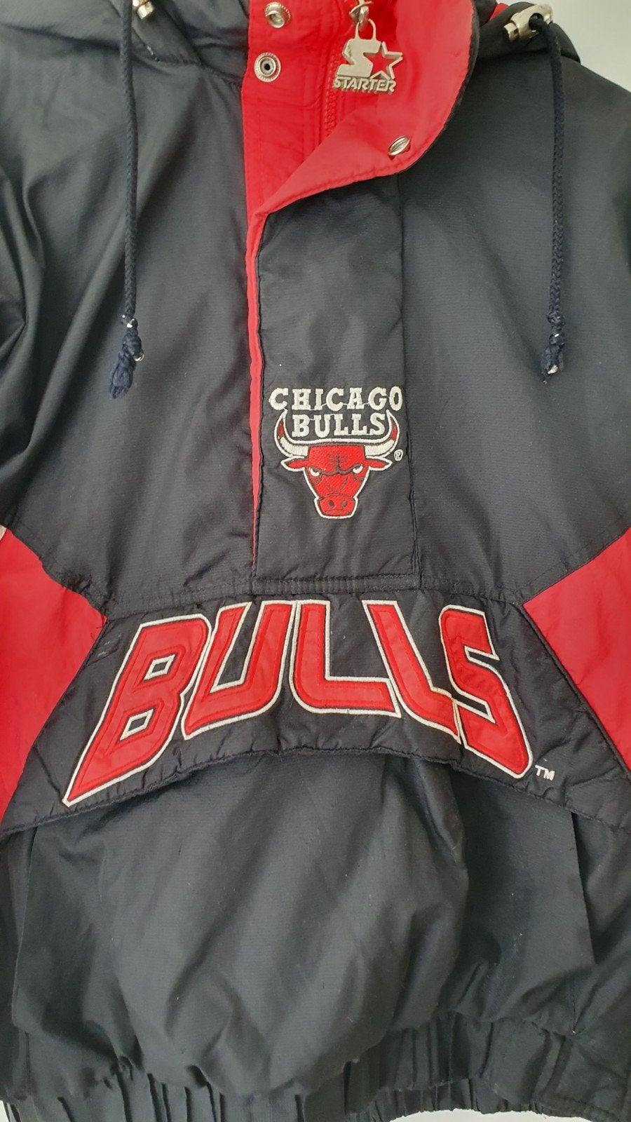 Vintage Starter Chicago Bulls NBA Puffer Jacket Maat S, Ophalen of Verzenden