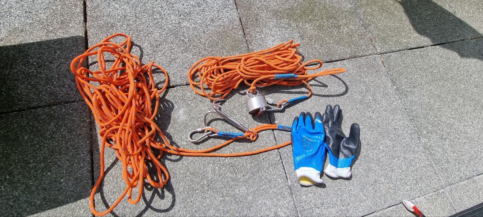 Magneetvissen magneet set kompleet 1000 kg trekkracht zgan!!, Ophalen of Verzenden, Zo goed als nieuw