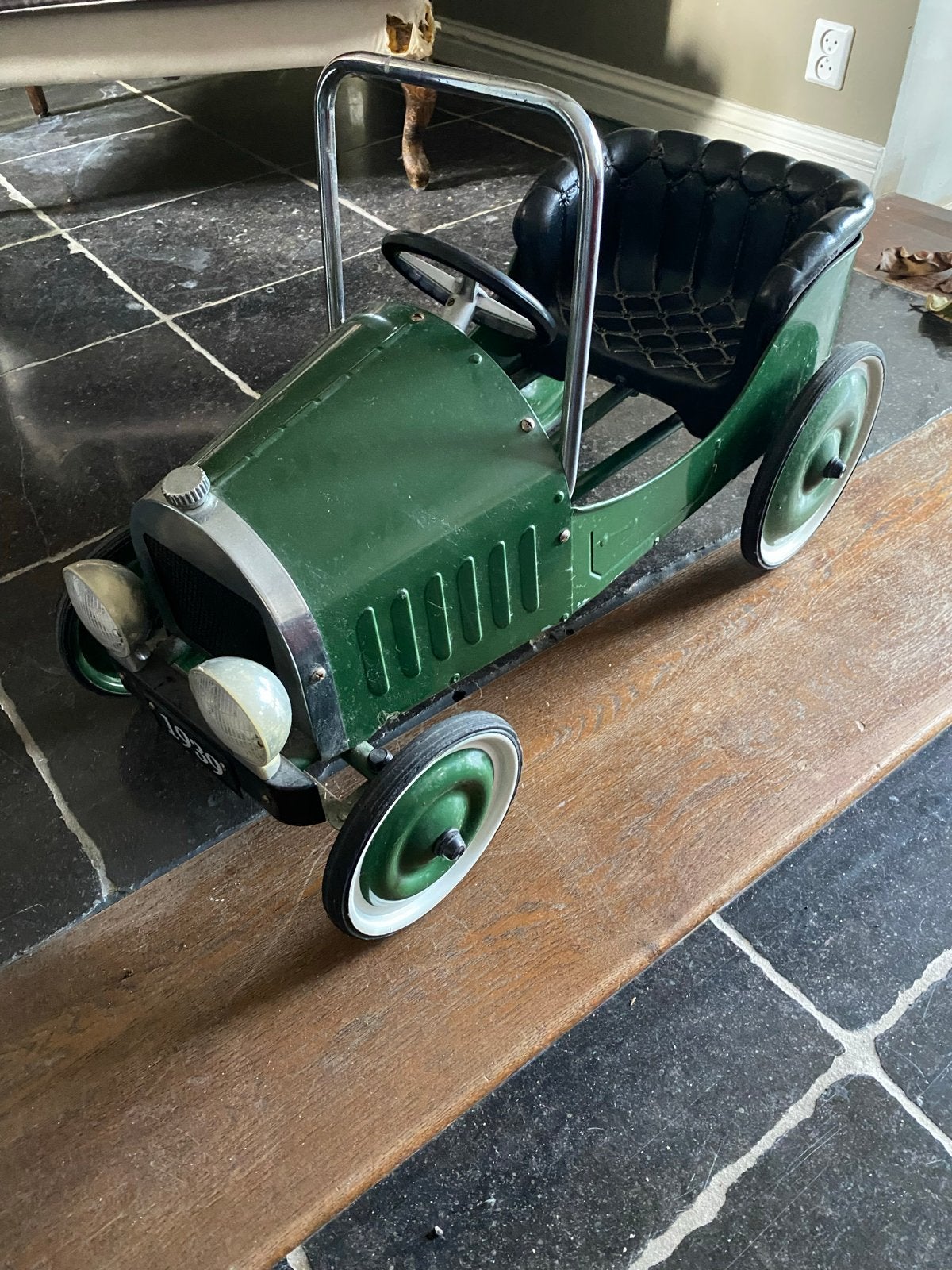 Vintage Groene Trapauto uit 1939 - Klassiek Speelgoed, Ophalen, Gebruikt