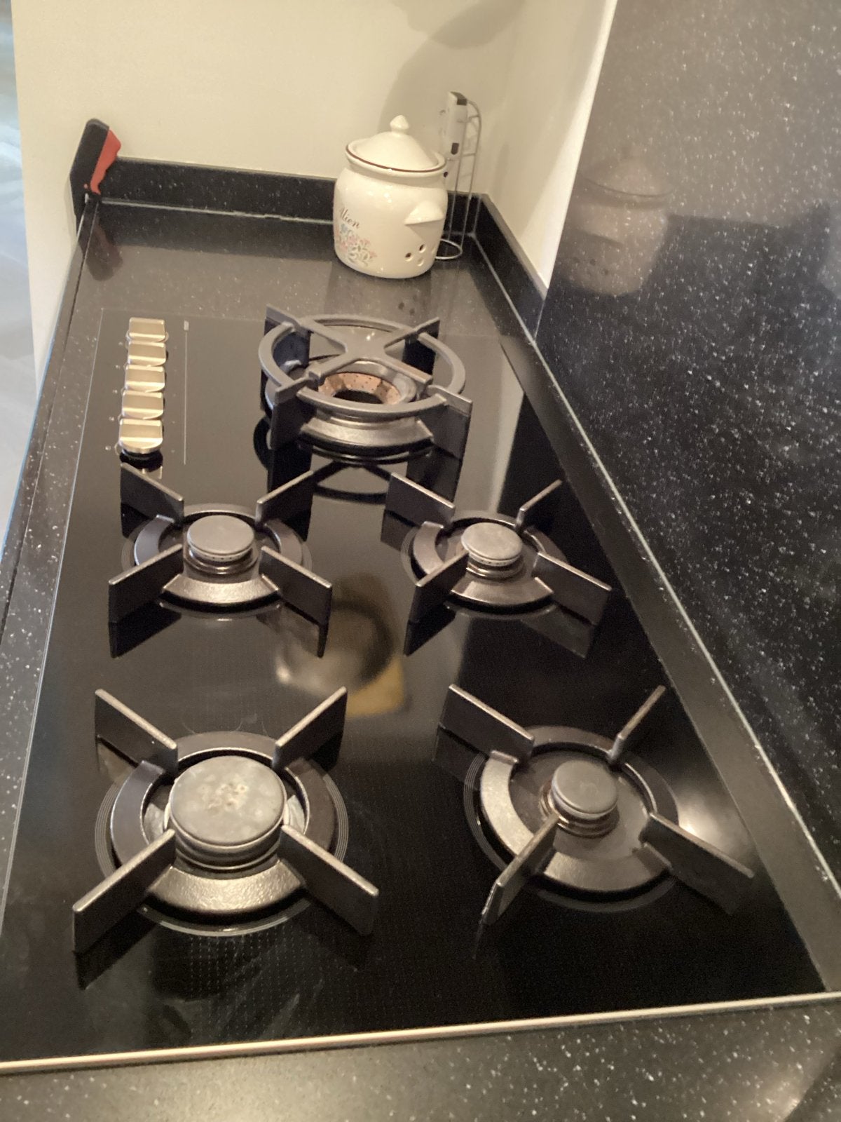 Atag Gaskookplaat met Glazen Plaat en Wokbrander, Ophalen, Zo goed als nieuw, Inbouw, Gas