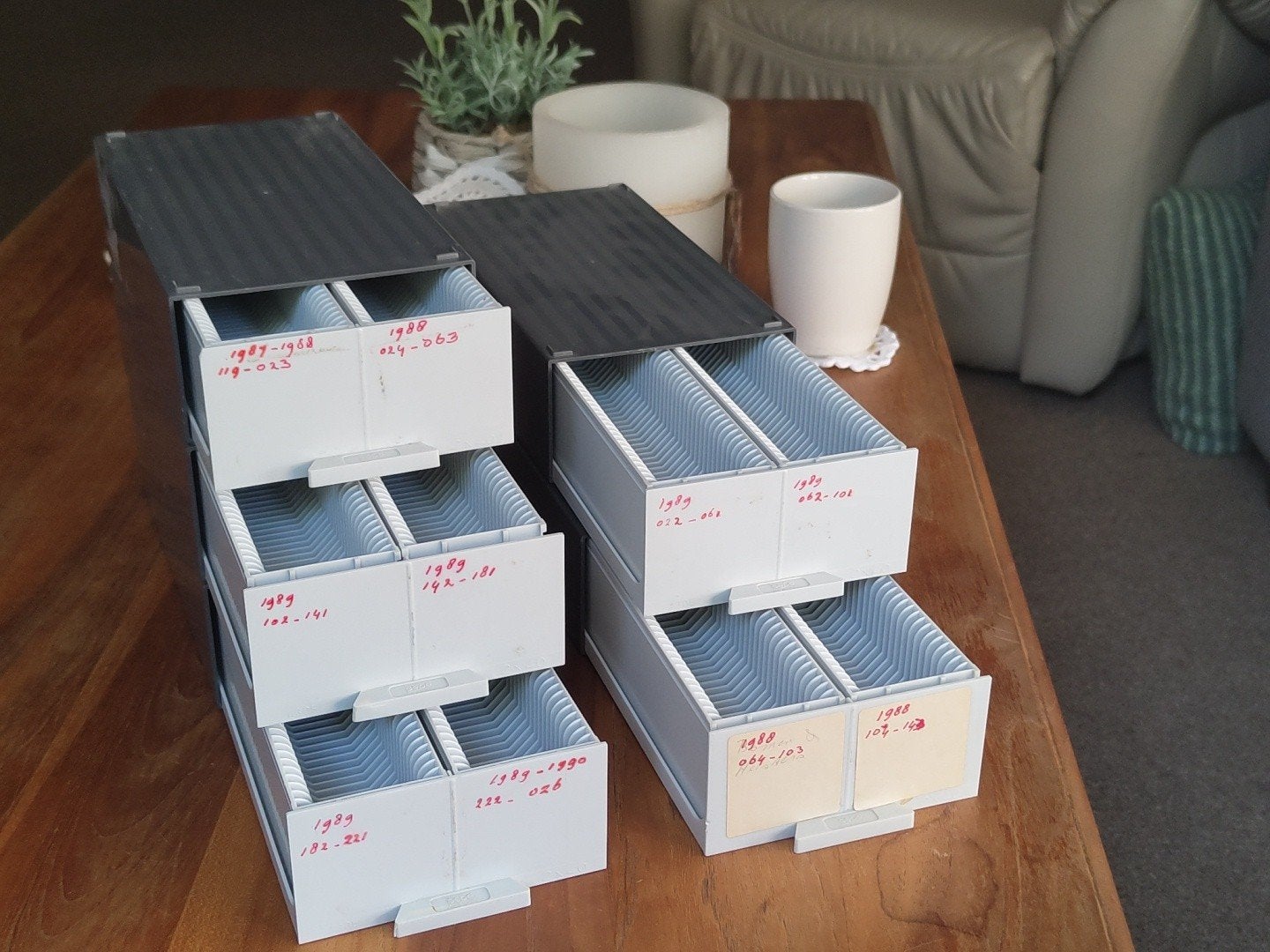 5x dia opbergdozen, 40 dia's per slede., Ophalen of Verzenden