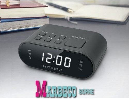 Wekkerradio, Klokradio, FM radio, Wekker, Digitale klok, Digitaal, Muse, Nieuw, Info@marbeco.nl