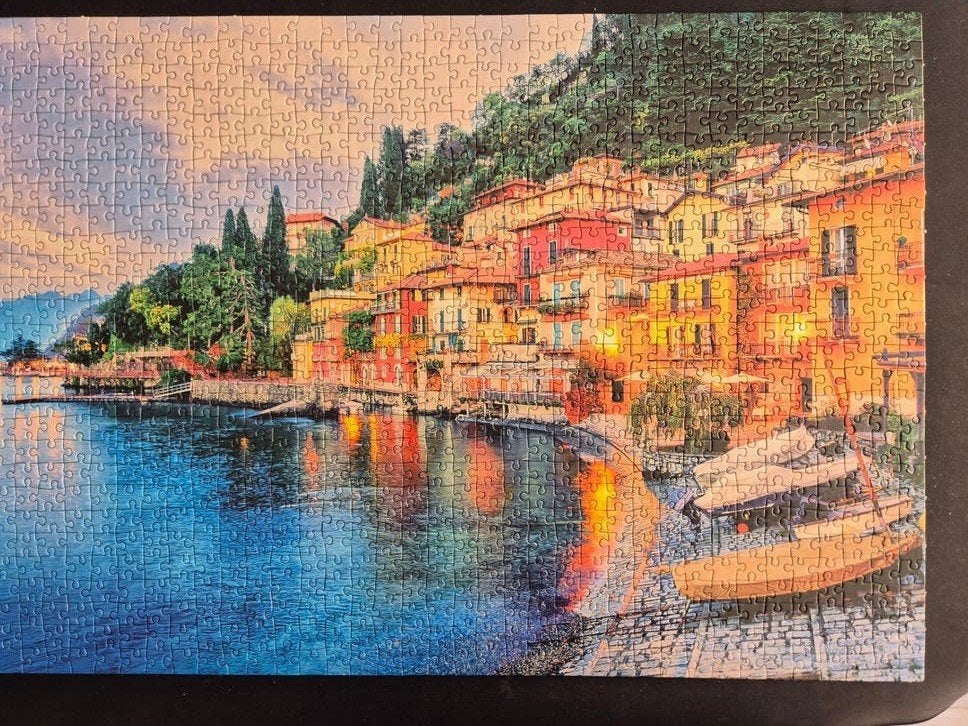 Clementoni Legpuzzel 1000 stukjes - Zonsondergang Comomeer, Ophalen, 500 t/m 1500 stukjes, Zo goed als nieuw, Legpuzzel