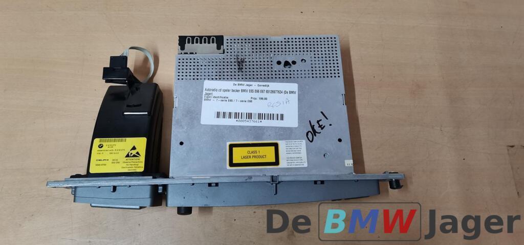 Autoradio cd speler becker BMW E65 E66 E67 65126977634, Auto-onderdelen, Gebruikt, Ophalen of Verzenden, BMW, BMW