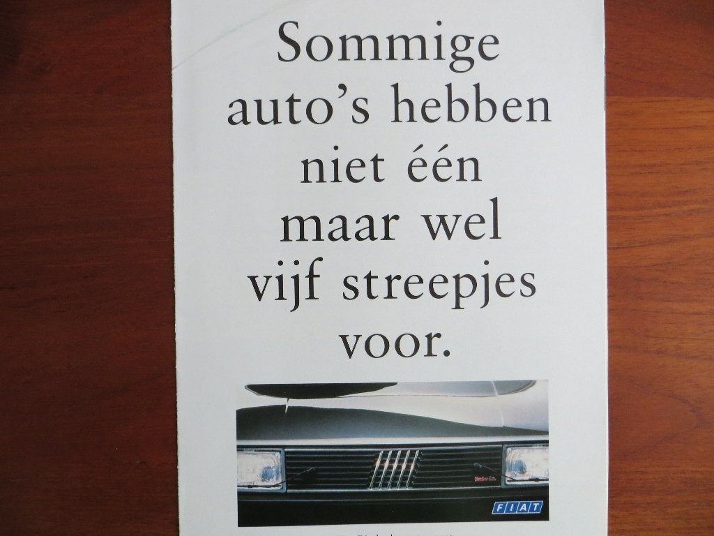Fiat Sommige auto’s hebben niet één maar wel 5 streepjes, Ophalen of Verzenden, Zo goed als nieuw, Overige merken