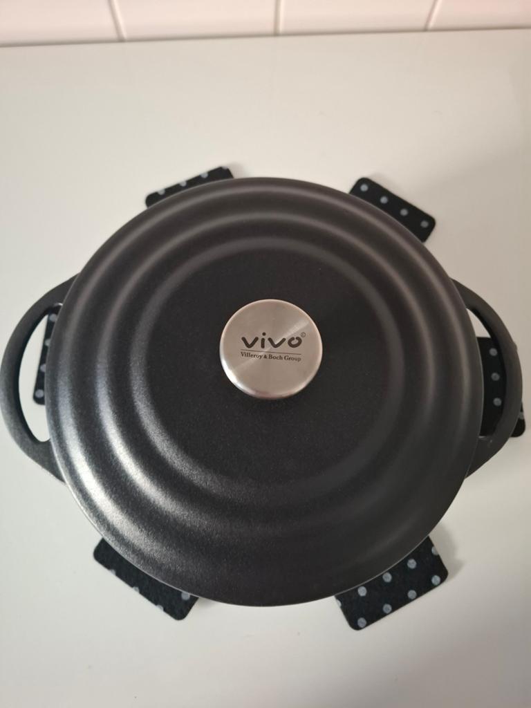 Nieuwe Vivo Villeroy & Boch Braadpan 24cm, Ophalen, Gietijzer, Nieuw, Keramische plaat