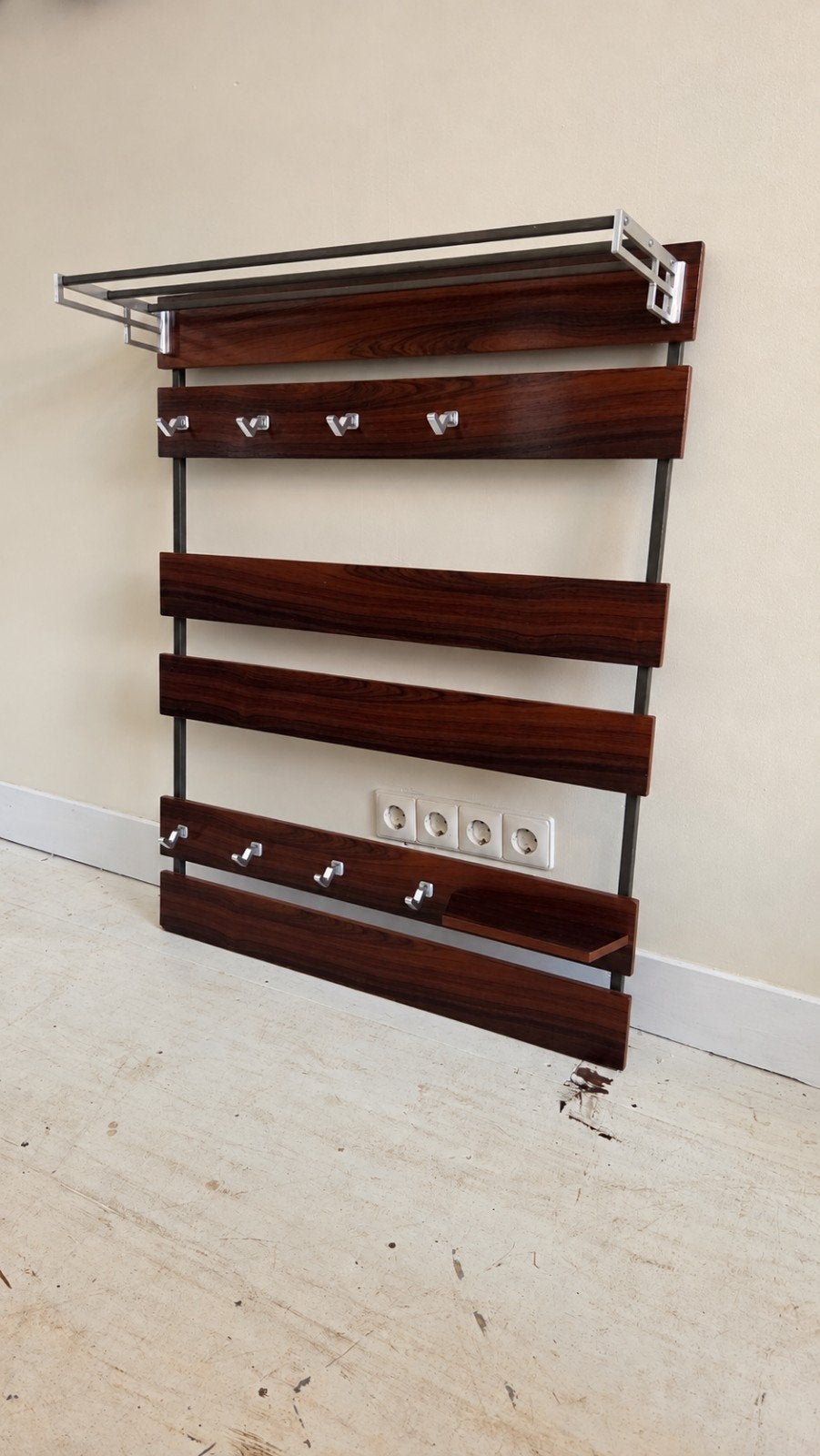 Vintage Palissander Wandkapstok, Huis en Inrichting, Wandkapstok, Gebruikt, 100 tot 150 cm, Ophalen of Verzenden