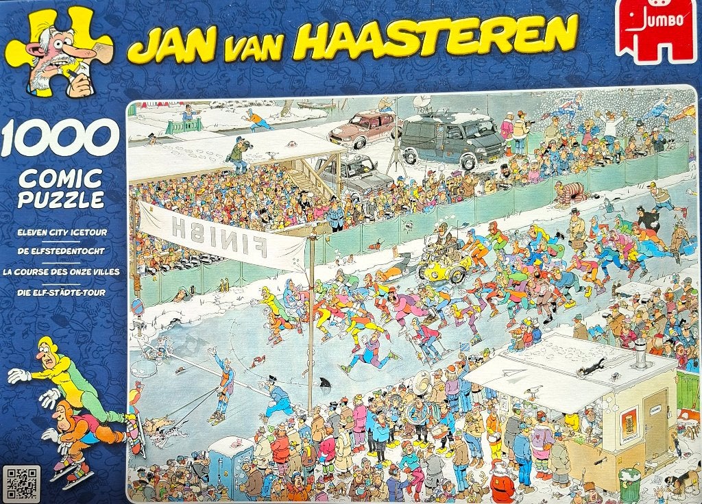 Puzzel De elfstedentocht, Ophalen of Verzenden, 500 t/m 1500 stukjes, Zo goed als nieuw, Legpuzzel