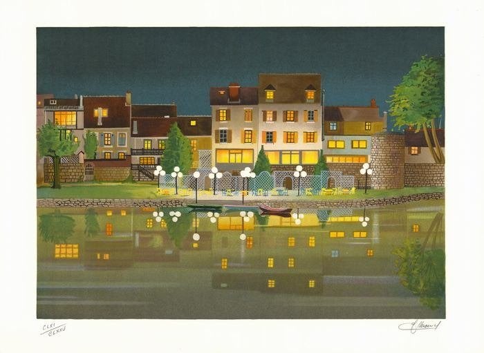 Jean Luc Lecoindre – Lithografie, Ophalen of Verzenden, Papier/karton, Zeefdruk, Stadsgezicht