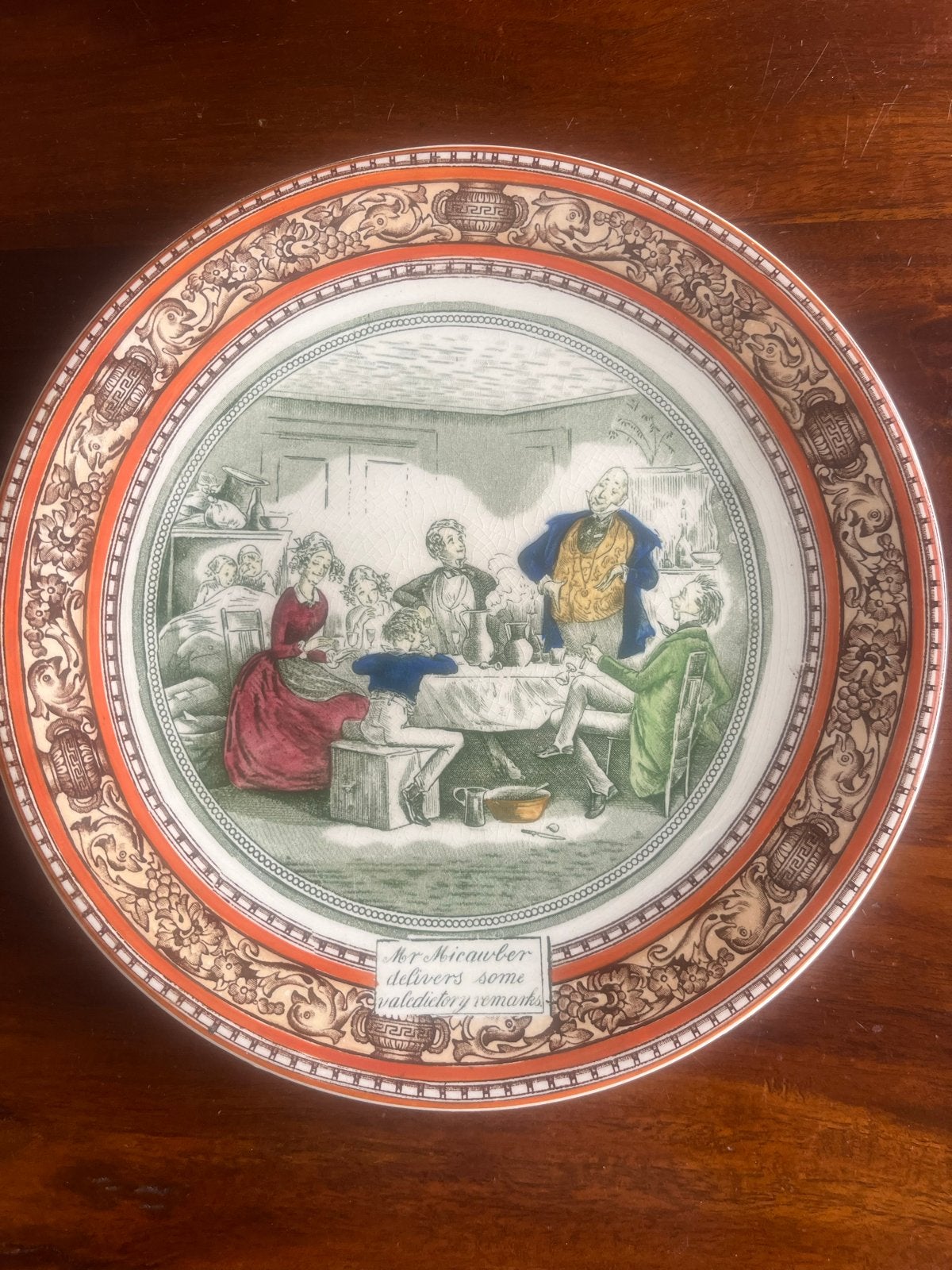 Adams Dickens David Copperfield bord - Mr. Micawber, Ophalen of Verzenden